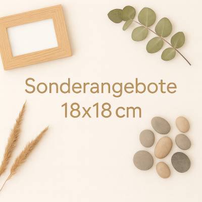 Handgefertigtes Steinbild 18x18 cm – Unikat aus Natursteinen in Holzoptik, nicht personalisierbar