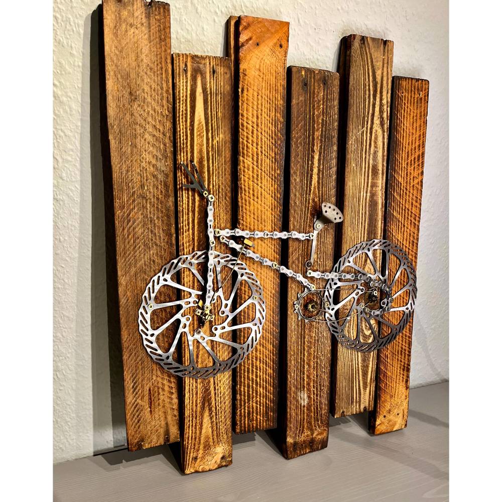 Upcycling Fahrradbild Handgemacht Einzigartig Bild aus recycelten  Fahrradteilen Geschenk Radsport Bremsscheiben Fahrradk
