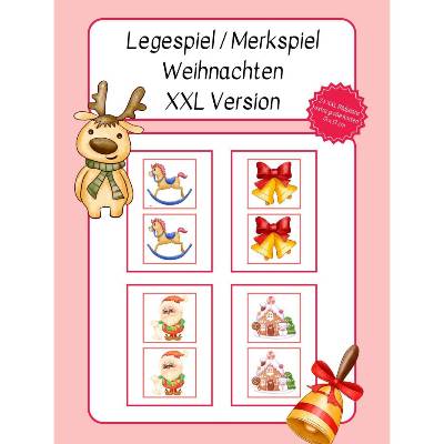 Paare finden Weihnachten XXL , extra große Karten 13x13cm