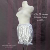 Victorianische Bloomers – kurze historische Unterhose für Regency, Lolita, Boudoir – aus Satin oder Baumwolle