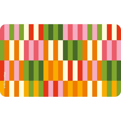 Frühstücksbrettchen Candy, farbenfrohes Brettchen mit bunten Blockstreifen