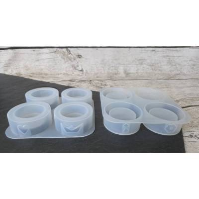 Silikonform 8er Set Teelichthalter ~ Gießform für Teelichter ~ Deko Kerzenhalter 