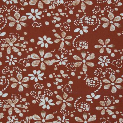 Baumwoll-Jersey  Blumen Muster Yves terracotta Oeko-Tex 100 (1m/14,-€)