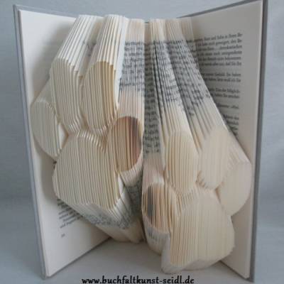 gefaltetes Buch "Pfotenabdrücke" für Hundehalter / Hundebesitzer, Katzenhalter / Katzenbesitzer, z.B. als Geschenk