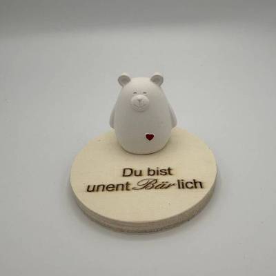 Du bist unentBÄRlich – Originelle Dekofigur mit Gravur & Bär als Geschenkidee