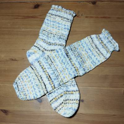 handgestrickt bunte Socken Gr. 42/43