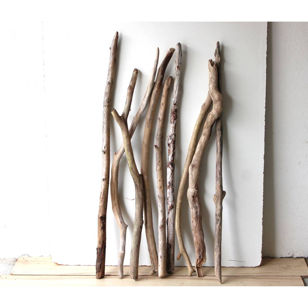 Treibholz Schwemmholz Äste 9 XXL Äste 84-111 cm – Unikat Deko, Basteln & DIY *M*