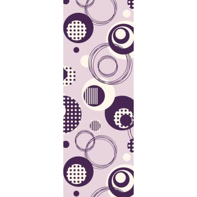 Lesezeichen Kreistanz, 5 Buchzeichen mit 60er Punkten und Kreisen auf Flieder