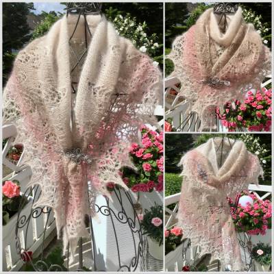 Lacetuch *LILLY* gestricktes Schultertuch in schönem Farbverlauf
