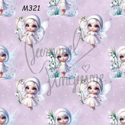 M321 PummelPinguine Exclusive Stoffe „Kinderstoff Schneeglöckchen Fee"