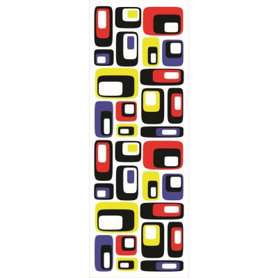 ­Lesezeichen Bauhaus, 5 Buchzeichen mit Quadern, 3 Farben in Kombination mit Schwarz und Weiß