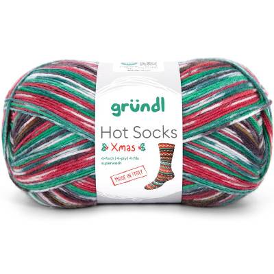 79,50 € / 1 kg Gründl ’Hot Socks Xmas’ Edition 2 selbstmusternde Sockenwolle / Wolle 4-fädig / 4-fach Weihnachten X-mas