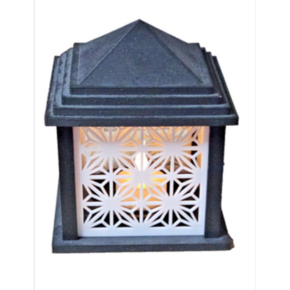 Dekorative Laterne für innen mit LED Teelicht – stilvolle Lampe, ca. 16 cm hoch