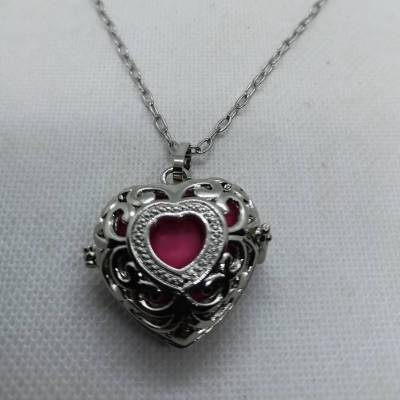 Klangkugel-Kette Herz, Engelsrufer, sanfte Klänge, Schmuckstück