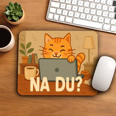 Mauspad „Na Du“ – Charmantes Geschenk für Freundin & Kollegen - Mousepad