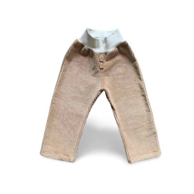 Handgefertigte Kinderhose aus weichem Stretch-Breitcord - Sand/Beige