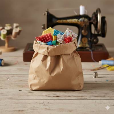 Überraschungstüte Stoffreste Mystery Box kunterbunt