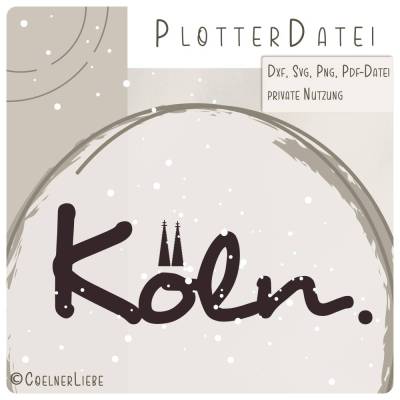 Plotterdatei Köln Punkt – Handlettering Design mit Domspitzen für DIY-Projekte
