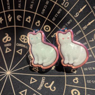 Glow in the dark Kitten-Fidget Clicker | 3D gedruckte Fidget Clicker