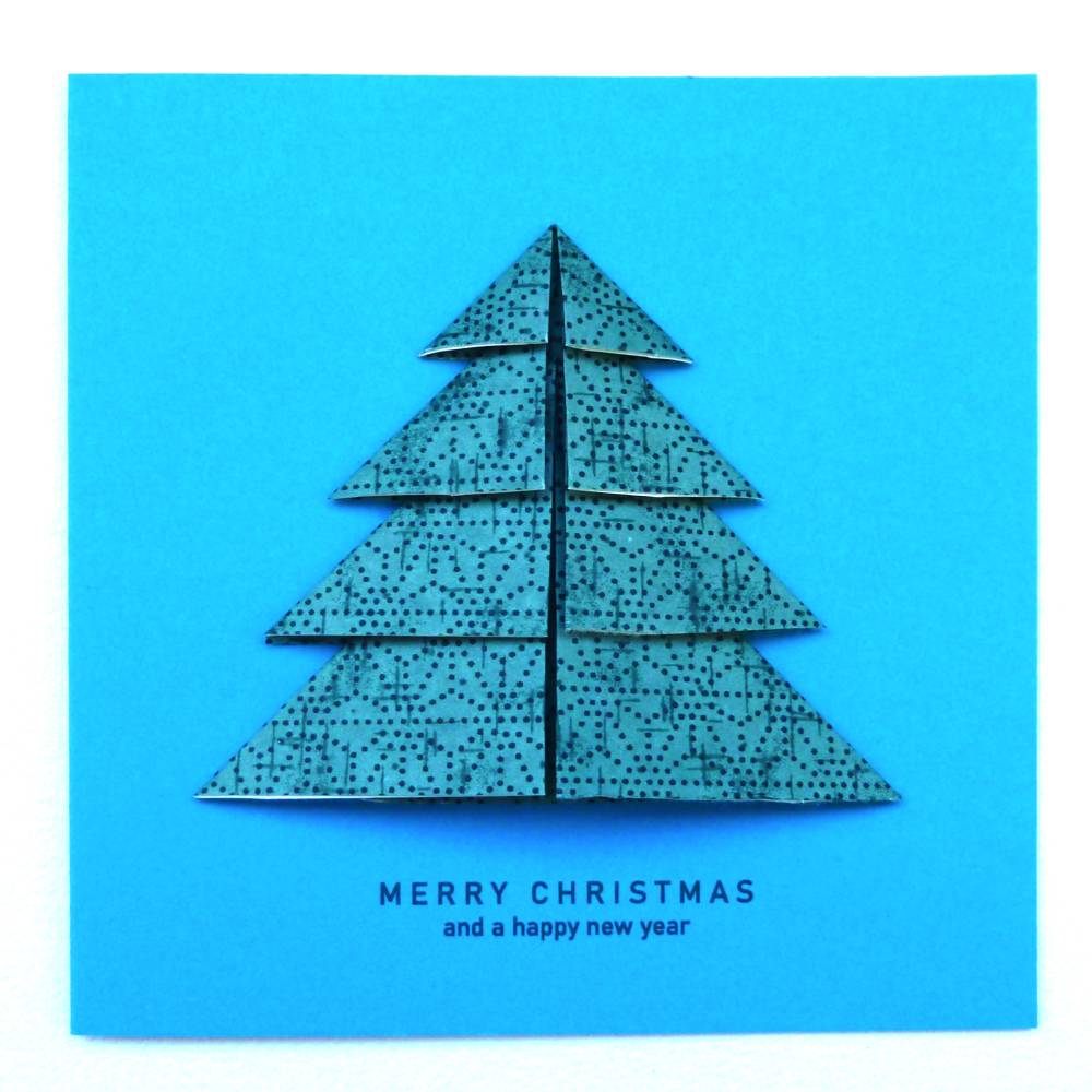 Minimalistische Weihnachtskarte - Weihnachtsbaum Bild 1