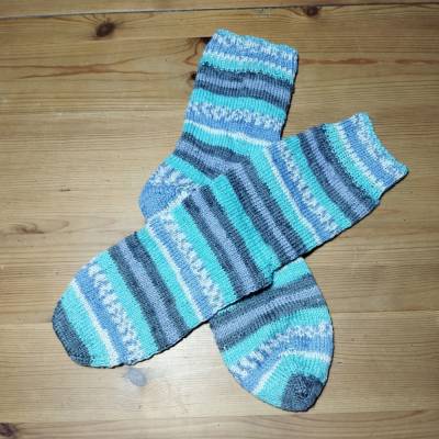 handgestrickt bunte Socken Gr. 40/41