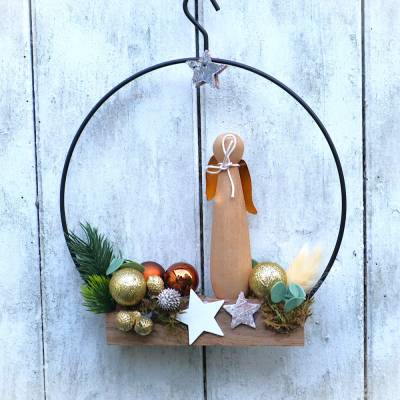 Weihnachtsdeko Kranz Engel Tür Kranz Loop Advent Dekoration
