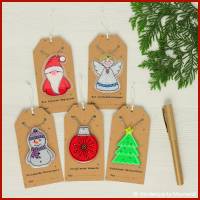 Bastelvorlagen für reflektierende Weihnachtsanhänger