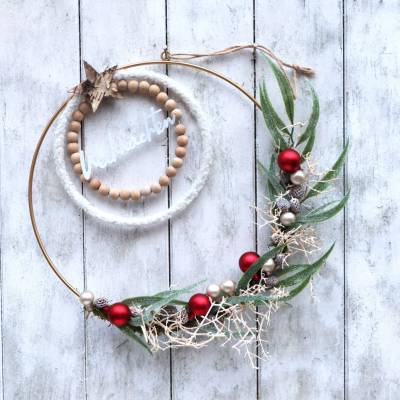 Weihnachtskranz Türkranz Loop Weihnachten Advent Dekoration Kranz