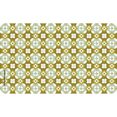 Frühstücksbrettchen Erdenblumen, mit kleinen stilisierten Blüten im Retro- und skandinavischem Stil