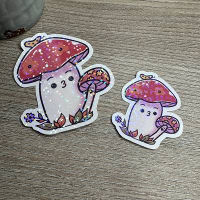 Glitter Sticker Shroom rot