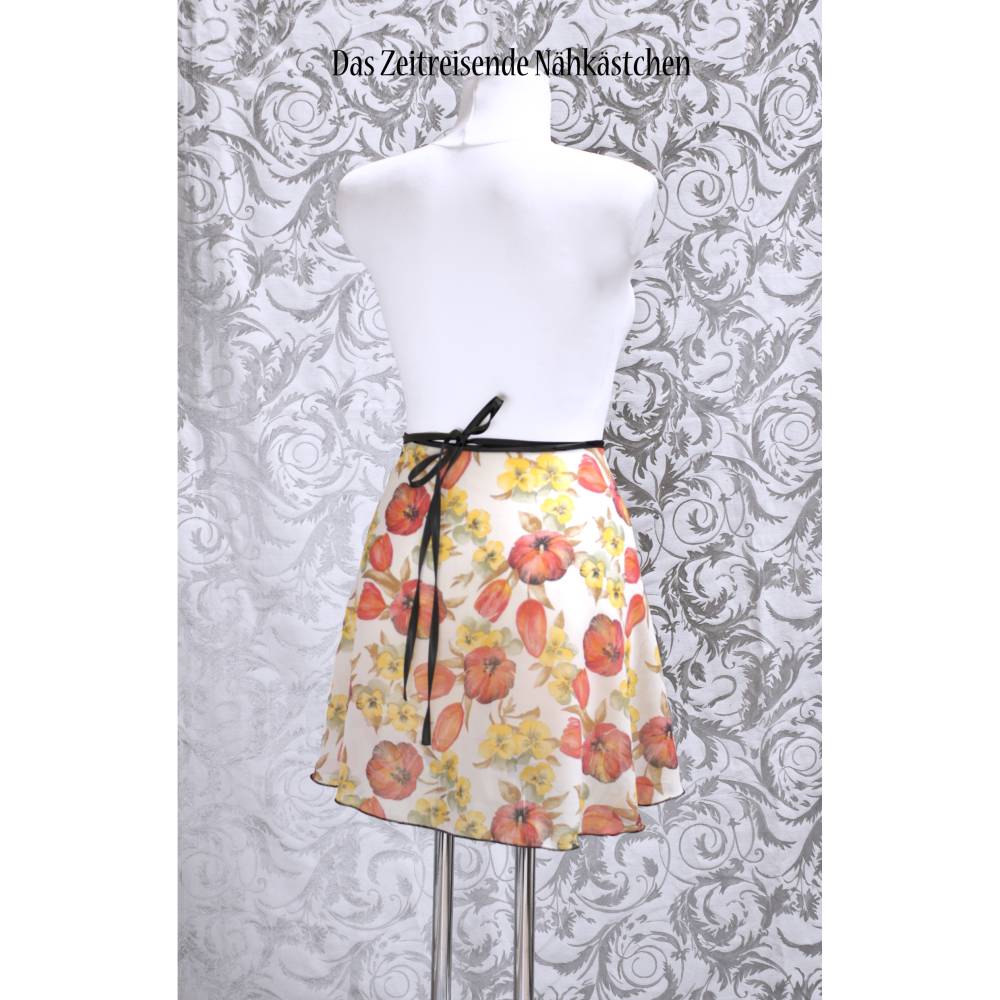 Wickelrock Chiffon Ballettrock mit tollem floralem Muster, Tanz, Training, Bühne Bild 2