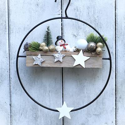 Weihnachtsdeko Kranz Schneemann Tür Kranz Loop Advent Dekoration