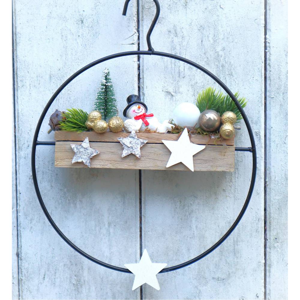 Weihnachtsdeko Kranz Schneemann Tür Kranz Loop Advent Dekoration