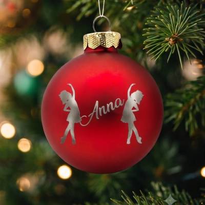 Personalisierte Weihnachtskugel – Gardetänzerin / Tanzmariechen