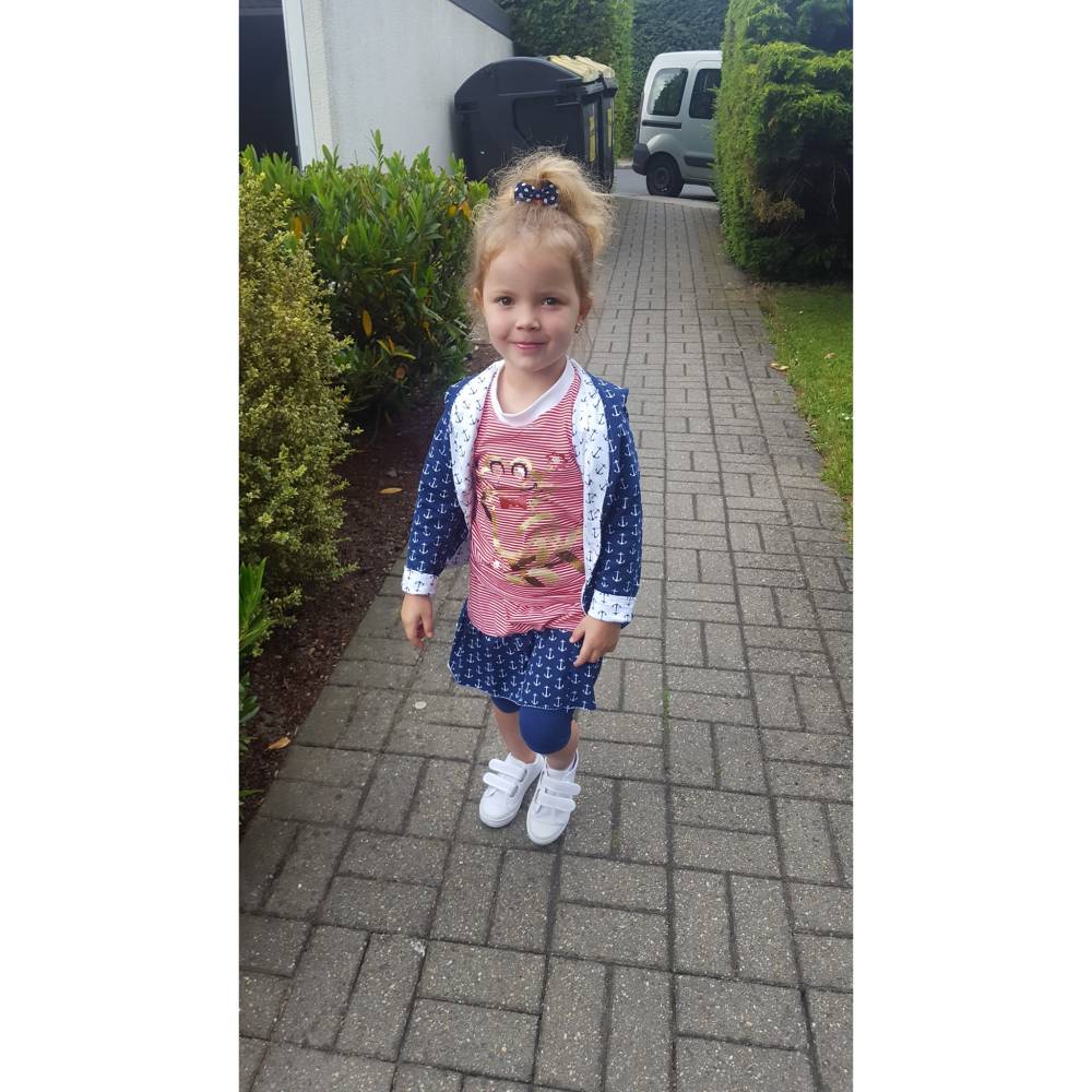 Schnittmuster Kinder Cardigan – Groessen 74 bis 146 – Mit Kapuze oder Buendchen – Raffung Aermel – Einfaches Naehprojekt Bild 10