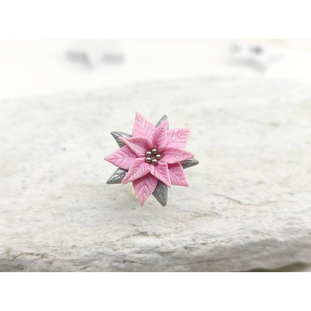 Verstellbarer Weihnachtsstern Ring, Weihnachtsring fr Sie, Geschenk fr  Schwester, Geschenk fr Ehefrau
