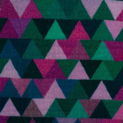 Musselin Double Gauze Thea Dreiecke, fuchsia/grün Oeko-Tex Standard 100 (1m/15,- €)