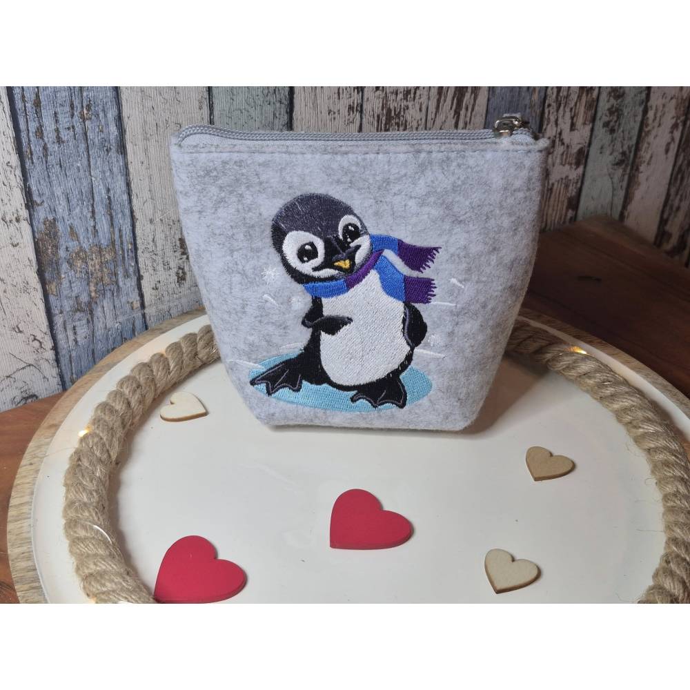 Pinguin winterlich Stickdatei 14x4cm bzw. 15x15cm– Winterliches Stickmuster für Stickmaschinen Bild 9
