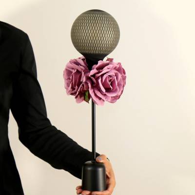 Rosen Nachttischlampe – romantische Blumenlampe für Schlafzimmer, Cottagecore Deko, Geschenk zum Muttertag
