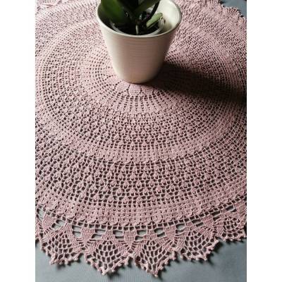 Runde Tischdecke 88 cm rosa!