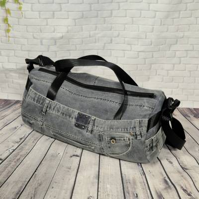 Sporttasche, Weekender, Jeans Upcycling