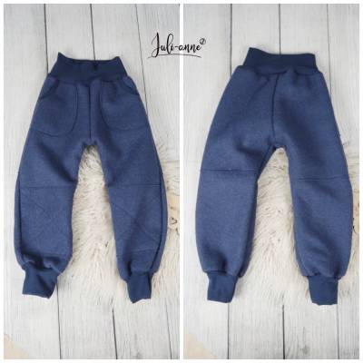 Walk Hose Pumphose mit Taschen Rauchblau / Walkhose