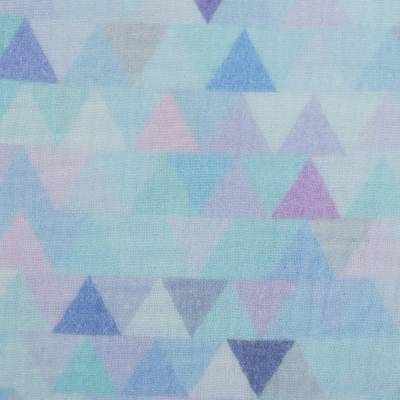 Musselin Double Gauze Thea Dreiecke, flieder/mint Oeko-Tex Standard 100 (1m/15,- €)