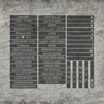 Plotter- 3D Druck und Laserdatei "51 Stencil Sticks*