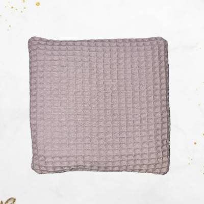 Kuschelkissen Quadrat mit Bio-Kern – Heiz-/Kühlkissen aus Waffel-Pique, 15 x 15 cm, Bio-Kirschkerne, Rosa