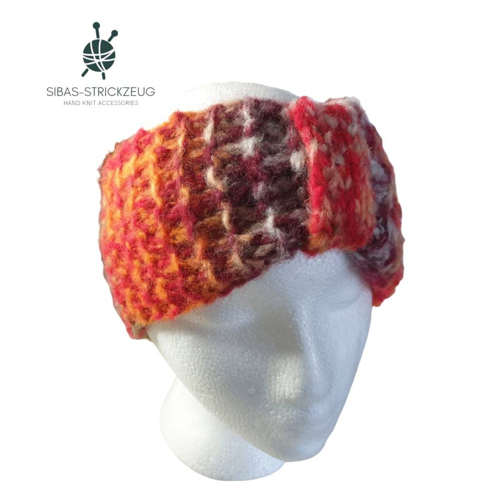 Strickanleitung Stirnband „ColorFlow“ – Twist/Knoten vorne – einfaches Muster, anfängerfreundlich Bild 1
