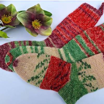 Weihnachts-Socke, Geschenksocke, Wichtelgeschenk - Ein Stück ! #172-174