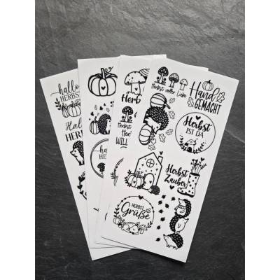 Rub On Sticker Herbst ~ verschiedene Bögen und Motive