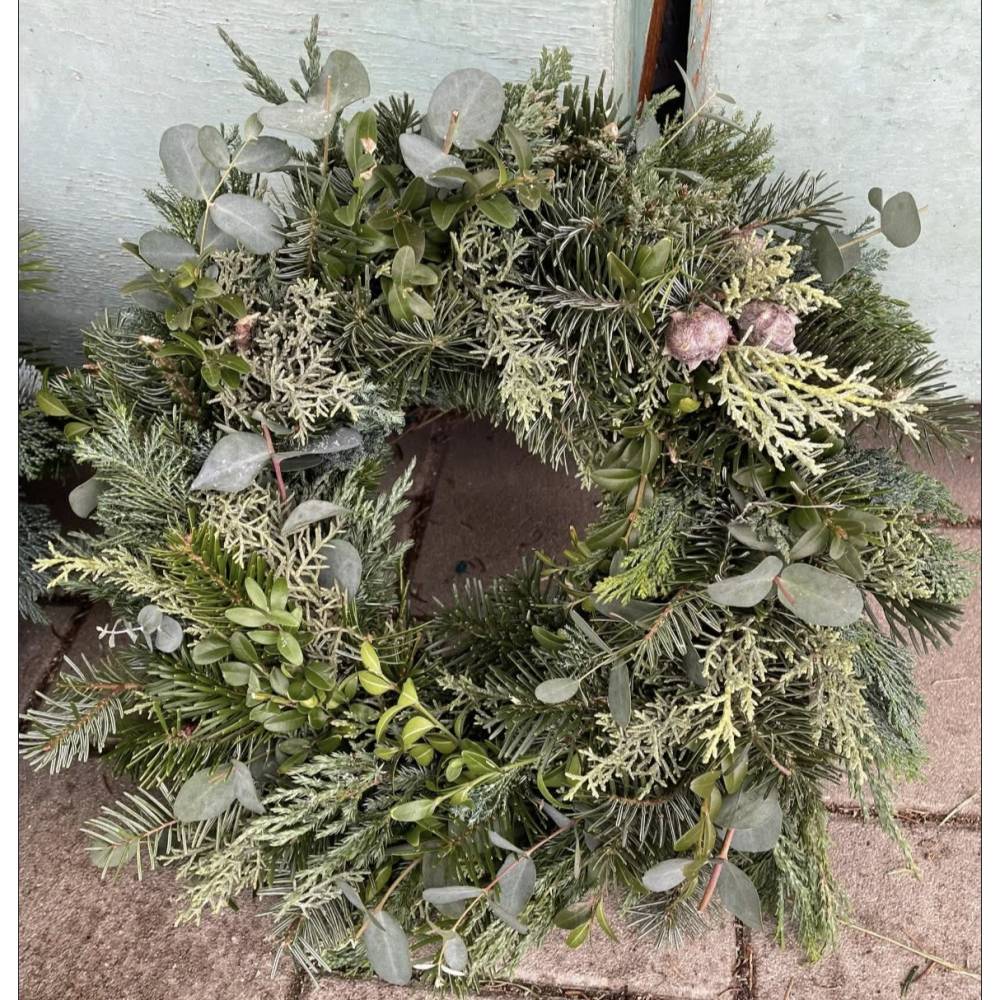 Adventskranz frischer Kranz Naturkranz