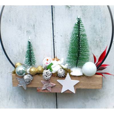 Weihnachtsdeko Kranz Schneemann Tür Kranz Loop Advent Dekoration